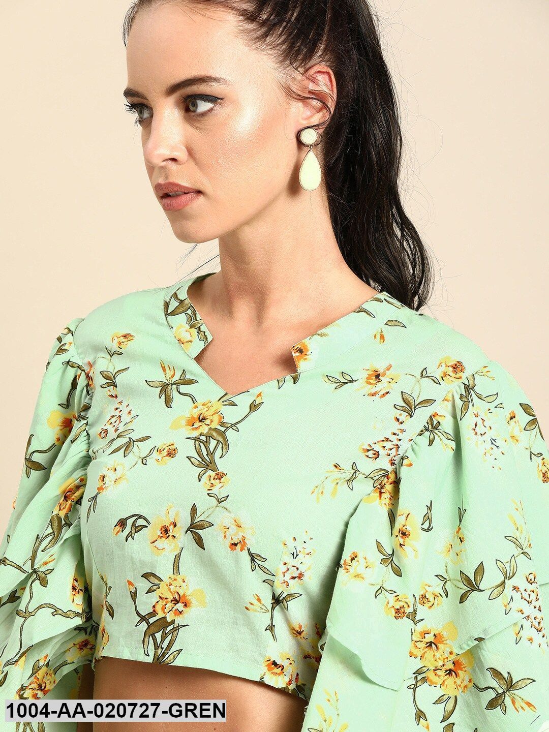 Printed Top with Skirt - Image 3