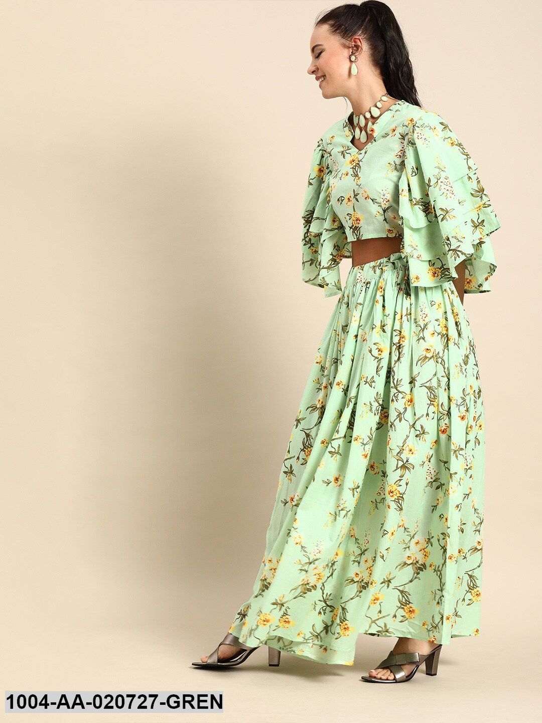 Printed Top with Skirt - Image 5