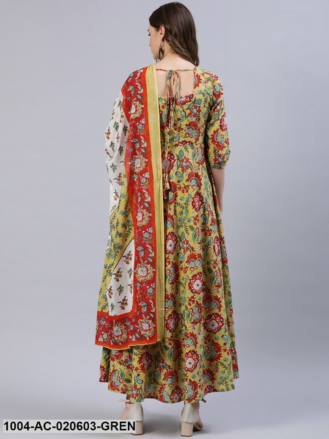 Green Floral Maxi Dress - Image 6