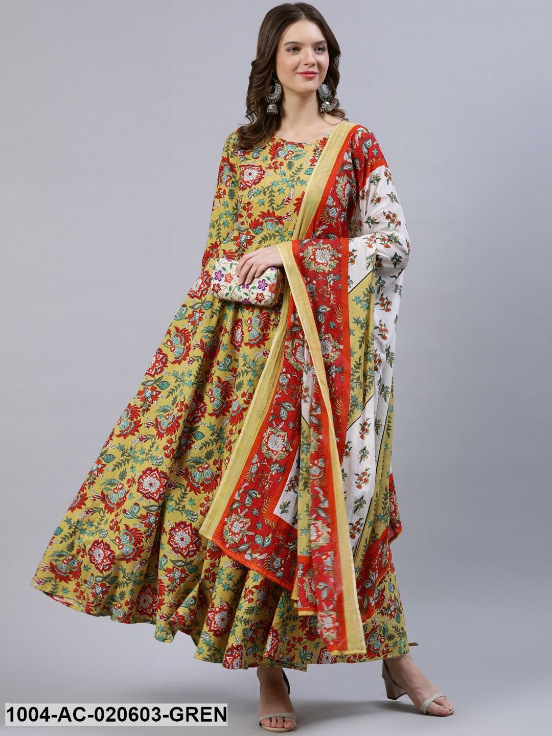 Green Floral Maxi Dress - Image 7