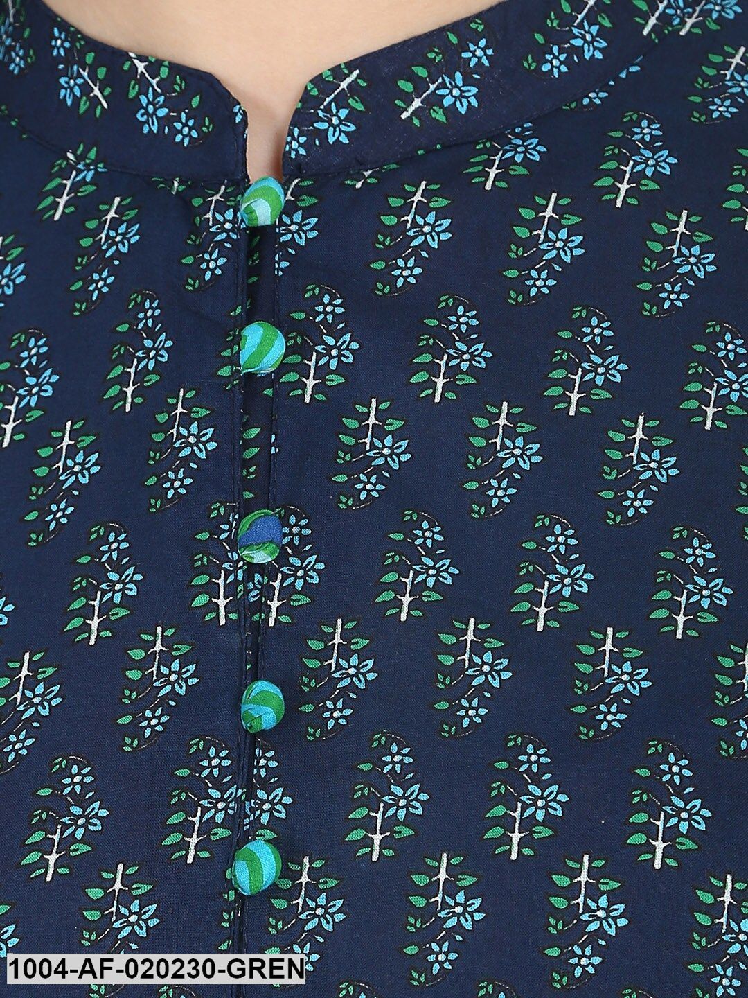 Green Printed Kurta with Palazzos - Image 2