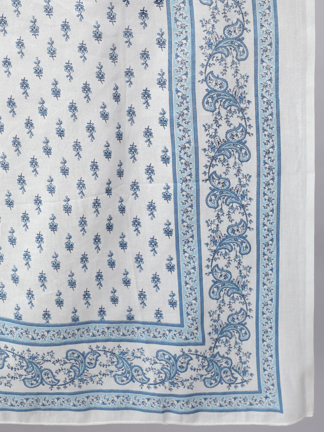 Women Off-White Ethnic Printed Kurta With Trouser And Dupatta - Image 4