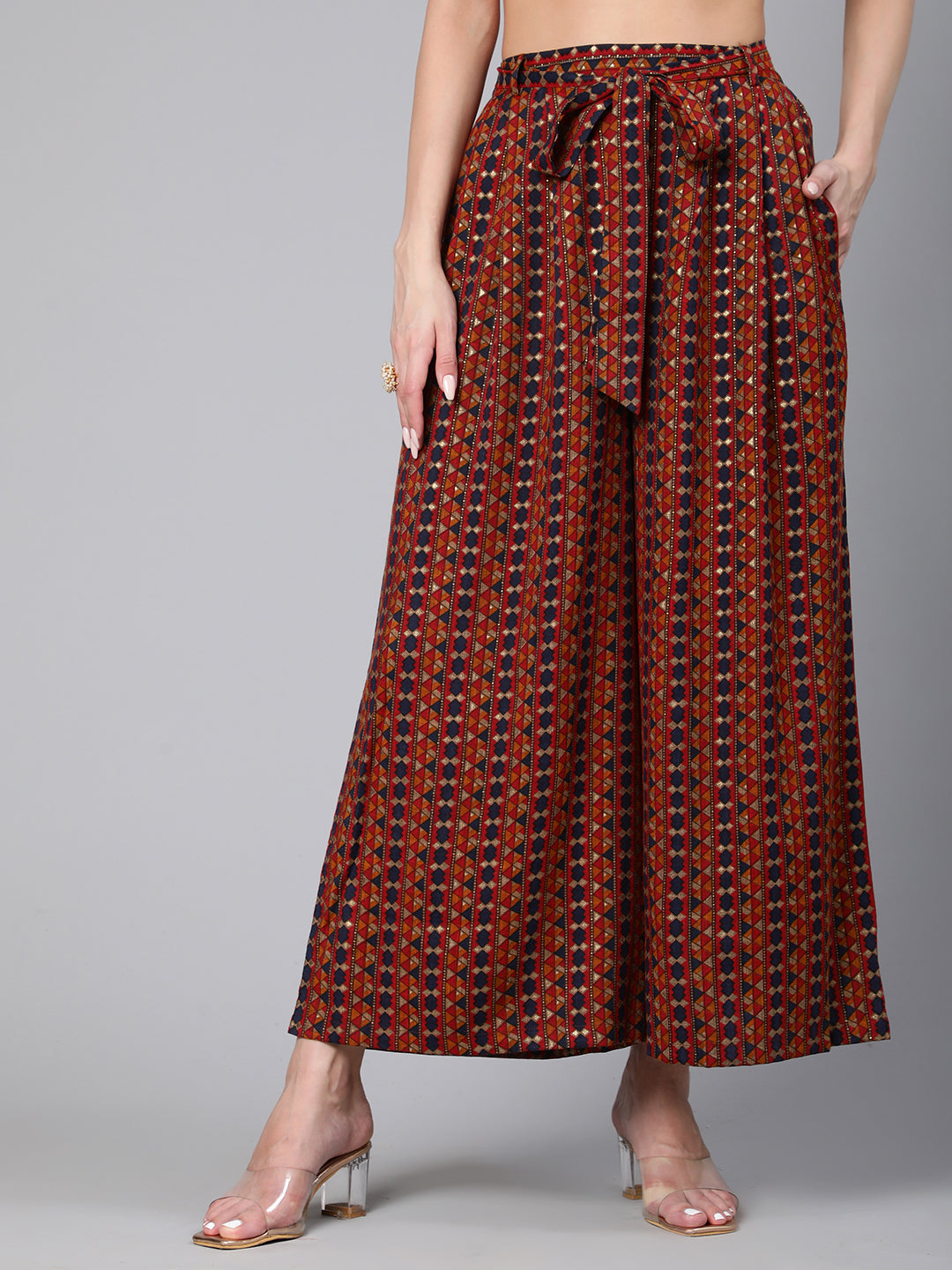 Multi Printed Palazo With Side Pockets - Image 5