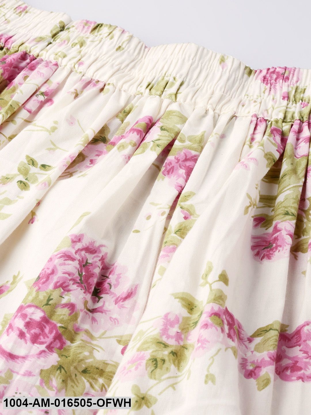 Off white Floral Printed Skirt - Image 7