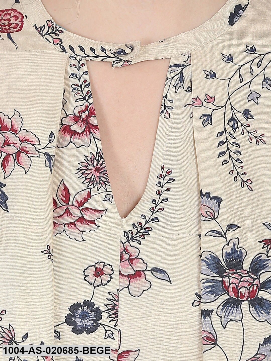 Beige Printed Tunic - Image 2