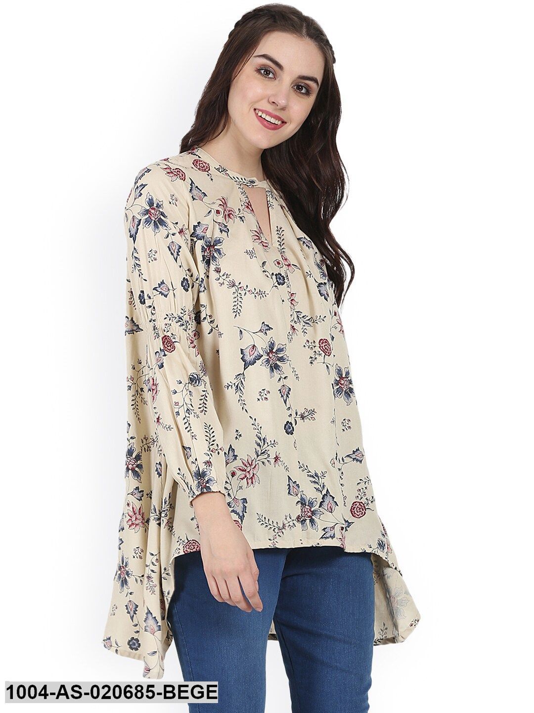 Beige Printed Tunic - Image 3