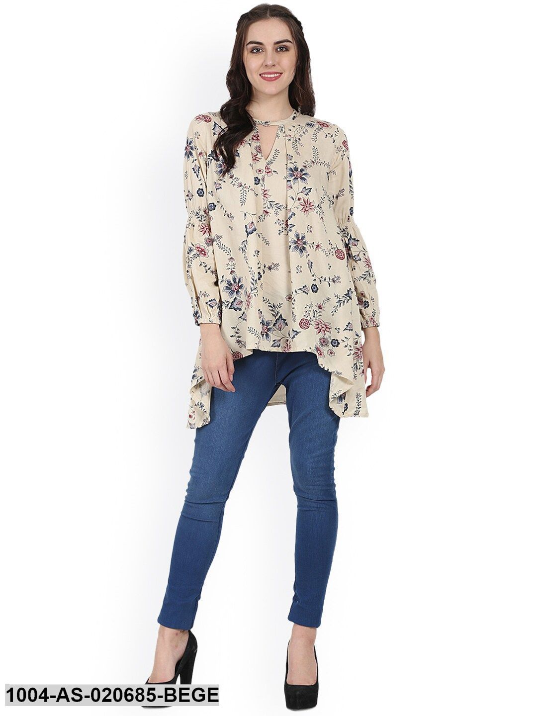 Beige Printed Tunic - Image 4