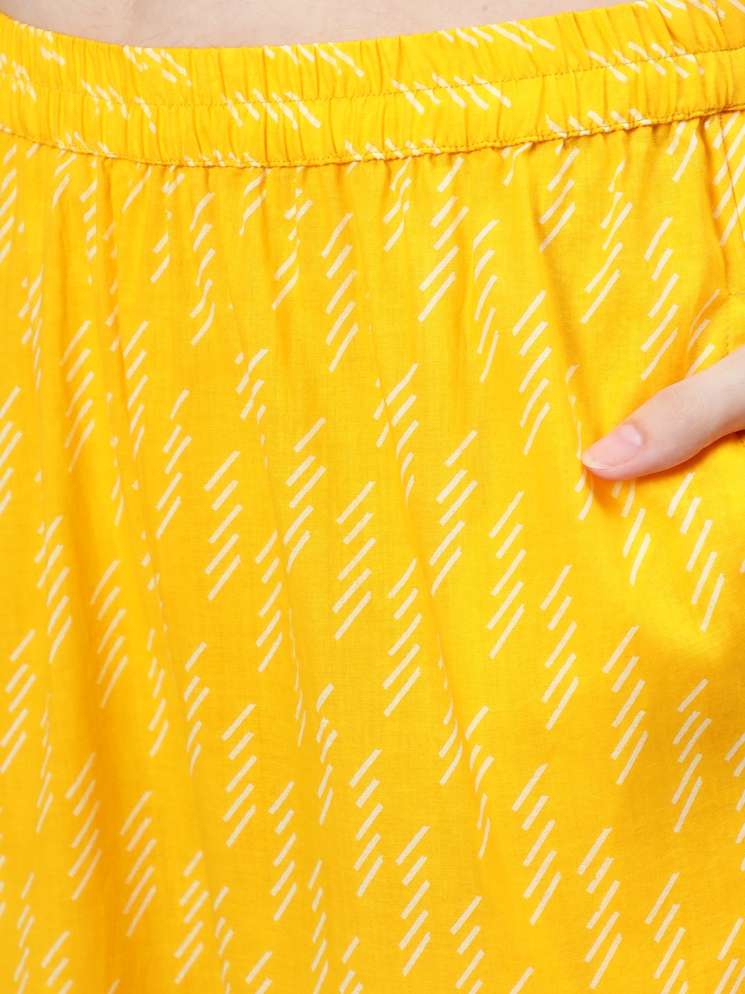 Women Yellow Printed Night Suit - Image 3