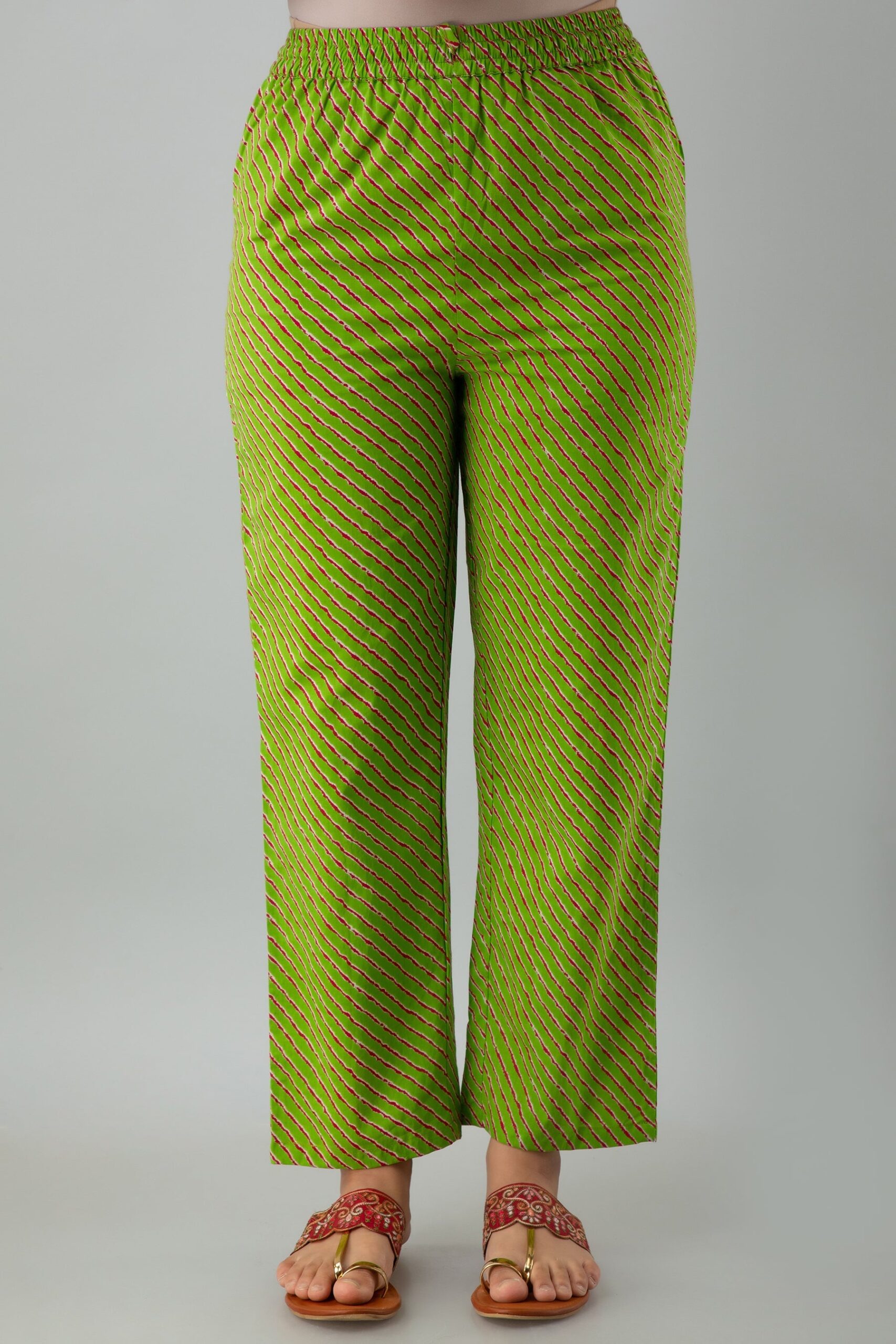 Printed Straight Calf Length 3/4 Sleeves Round Neck Cotton Kurta Dupatta Bottom Set - Image 5