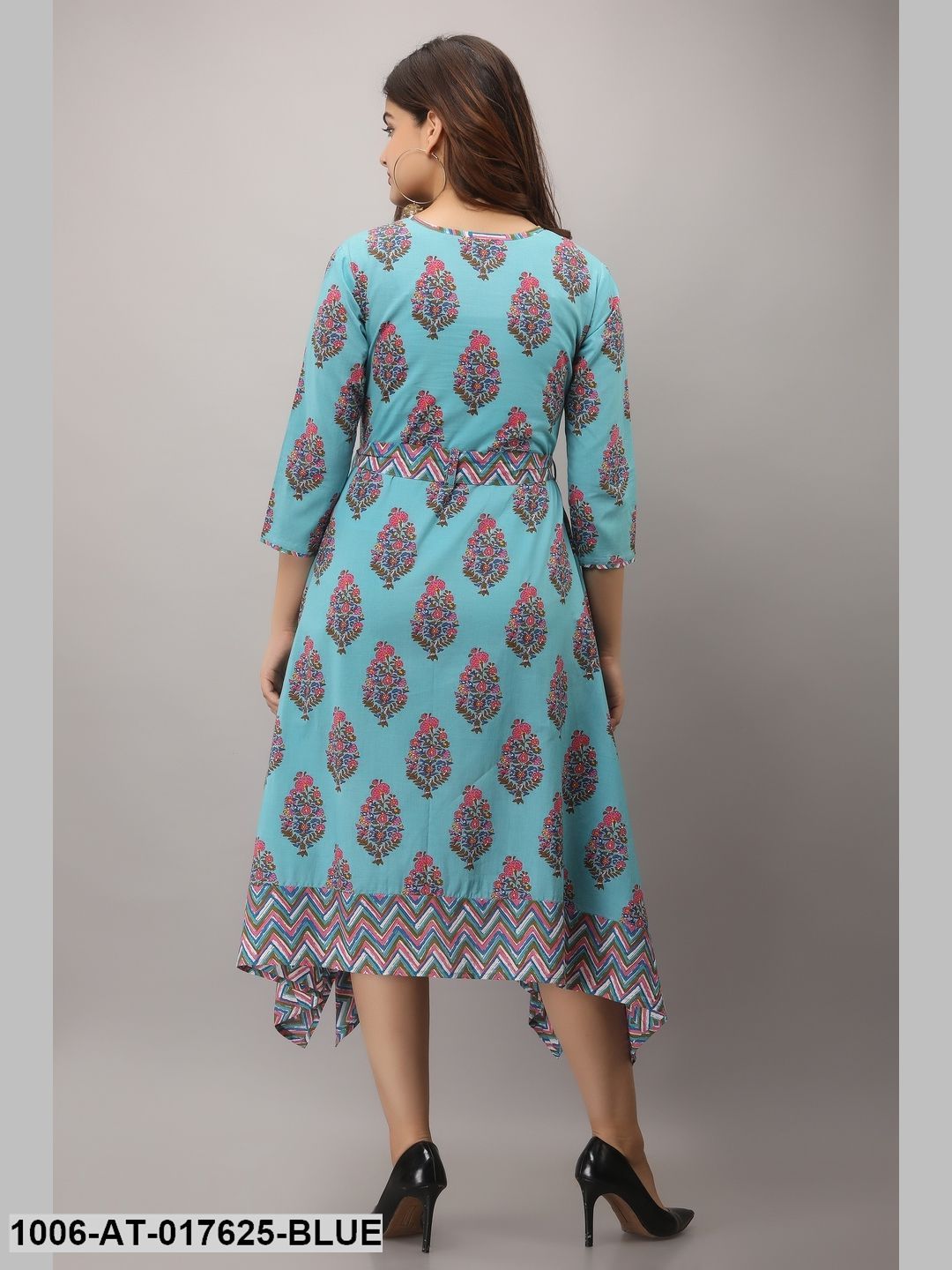Printed Flared Kurta - Image 5
