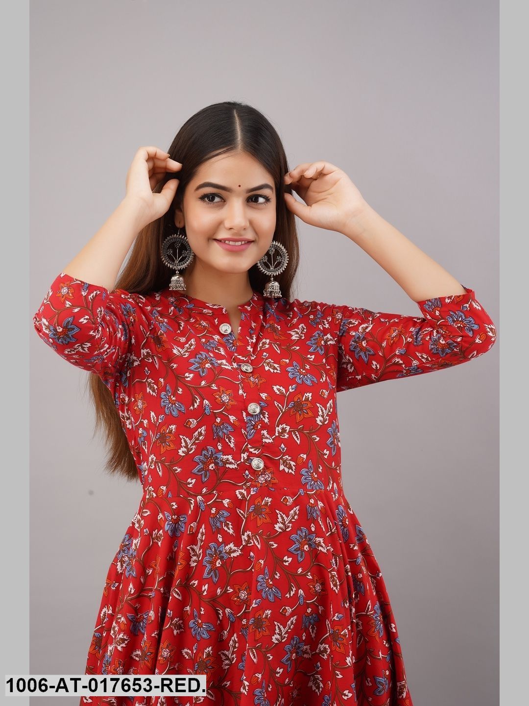 Cotton Printed Flared Kurta - Image 3