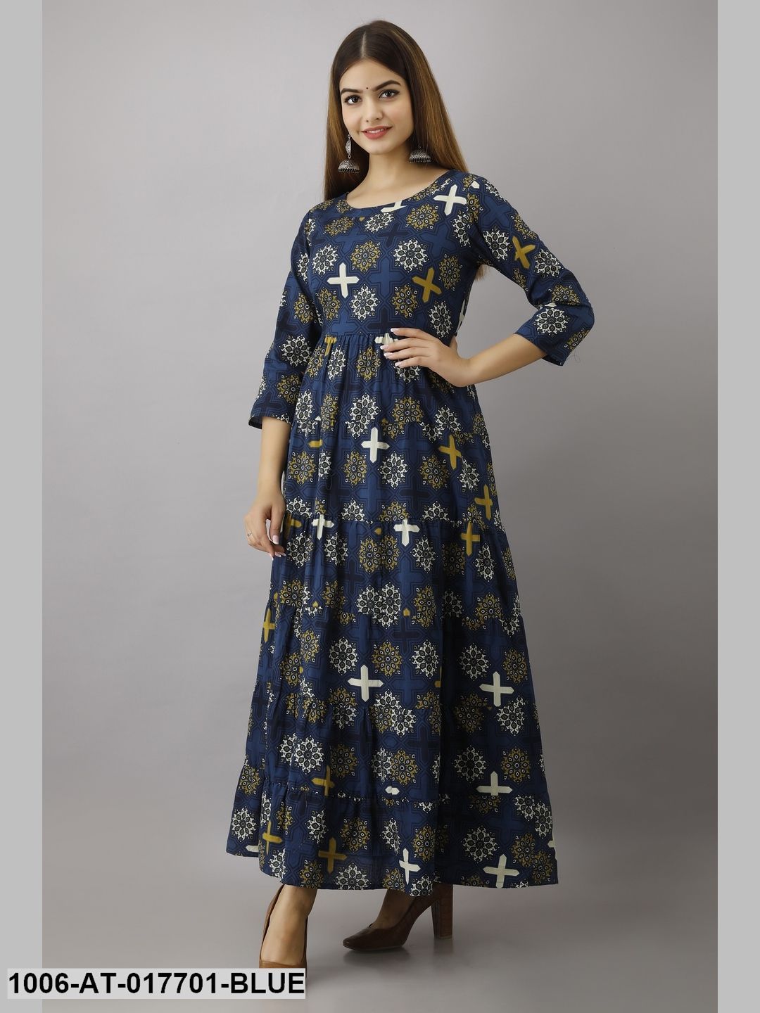 Printed Flared Kurta - Image 4