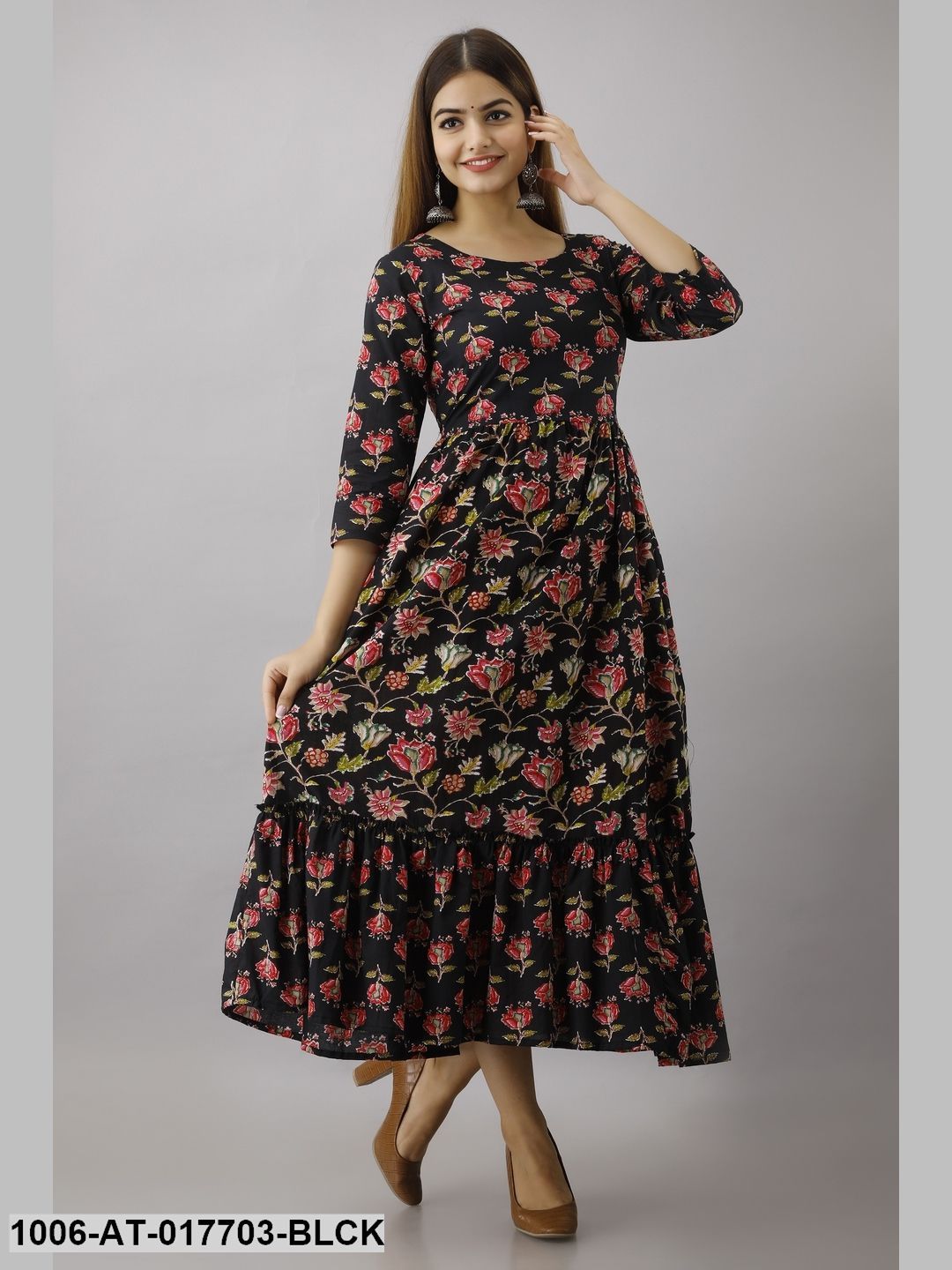 Printed Tired Kurta - Image 3