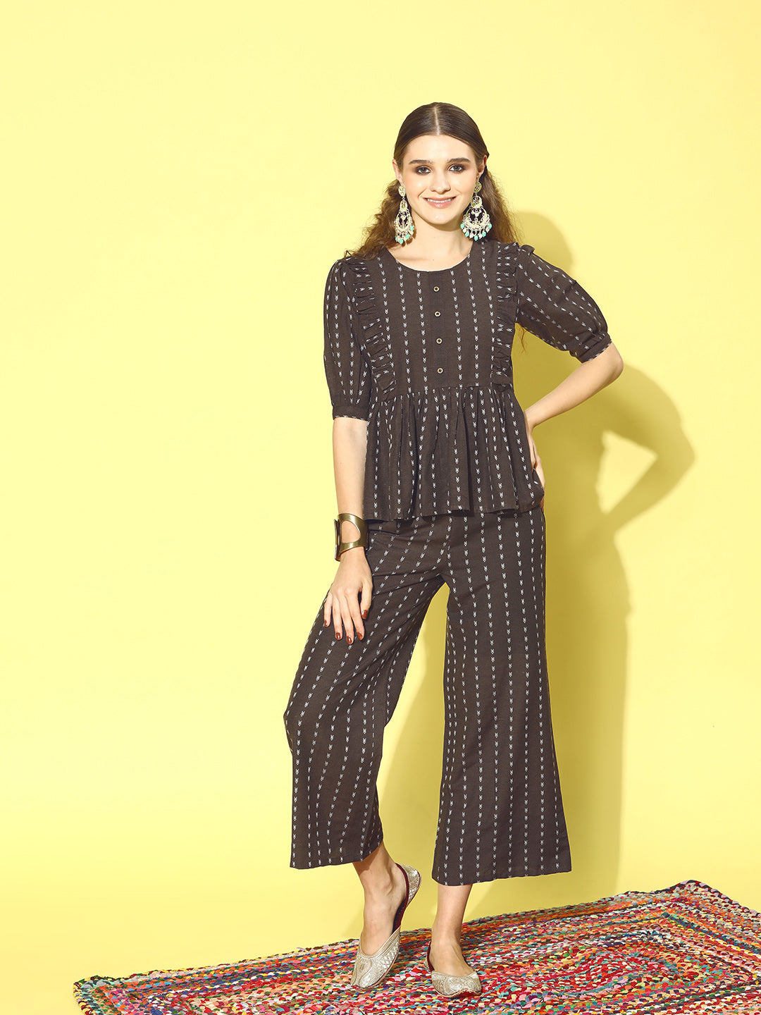 Self Design Cotton Blend Co-Ords Set - Image 2