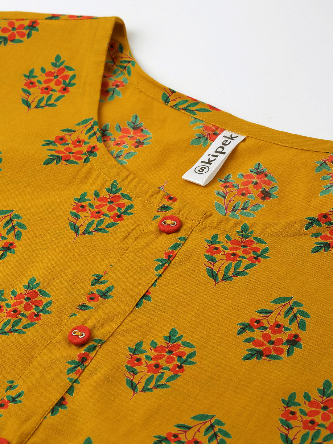 Cotton Buta Print Straight Kurta Palazzo Set - Image 5