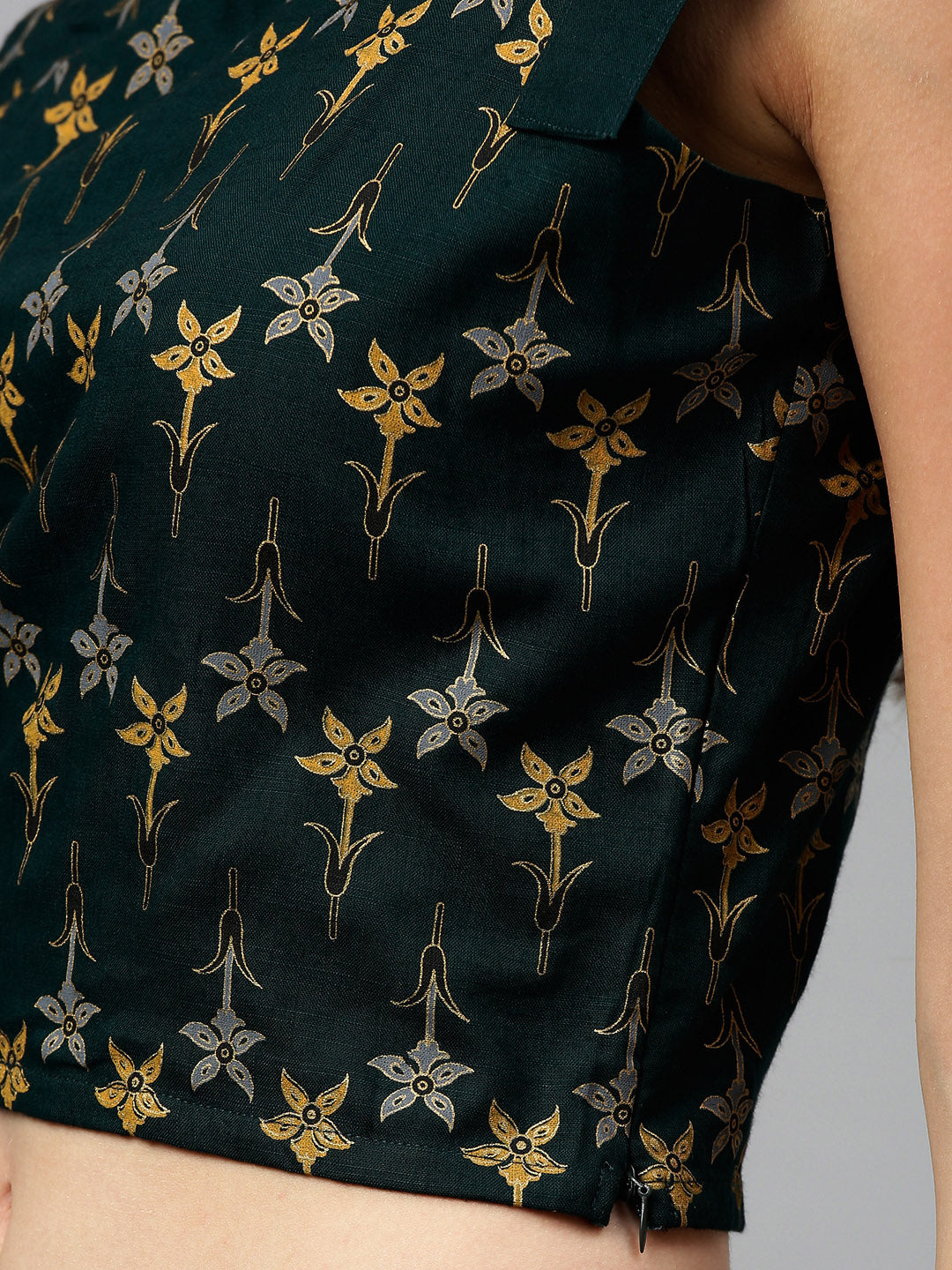 Rayon Floral Print Regular Top & Palazzo Set - Image 5