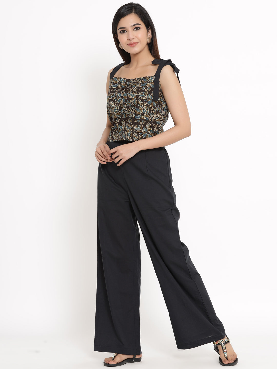 Cotton Printed Regular Top & Palazzo Set - Image 2