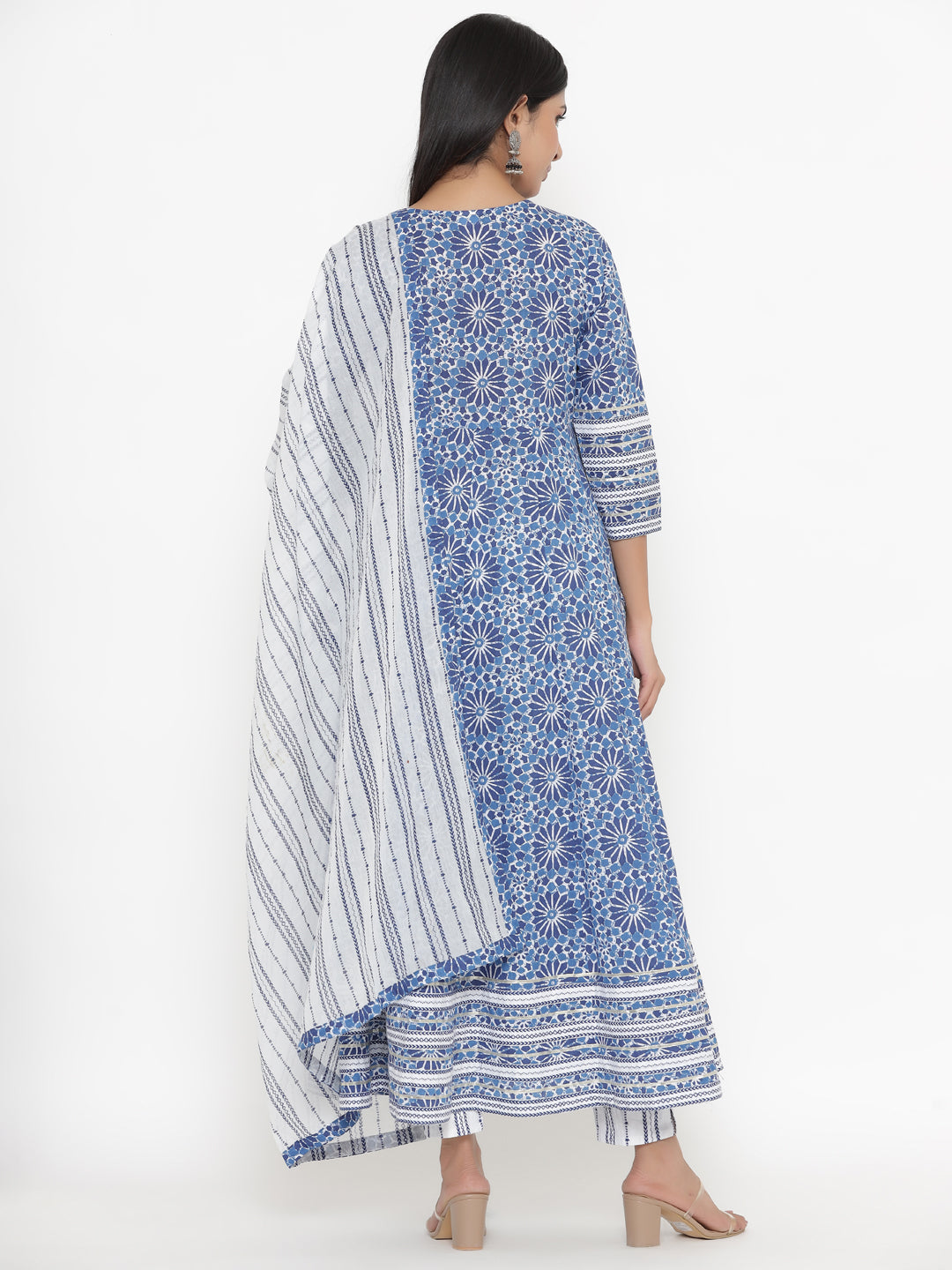 Cotton Printed Regular Kurta Pant Dupatta - Image 2