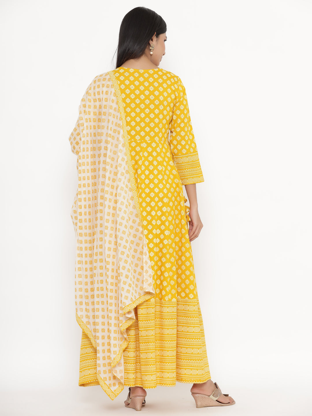 Rayon Printed Regular Kurta With Dupatta - Image 2