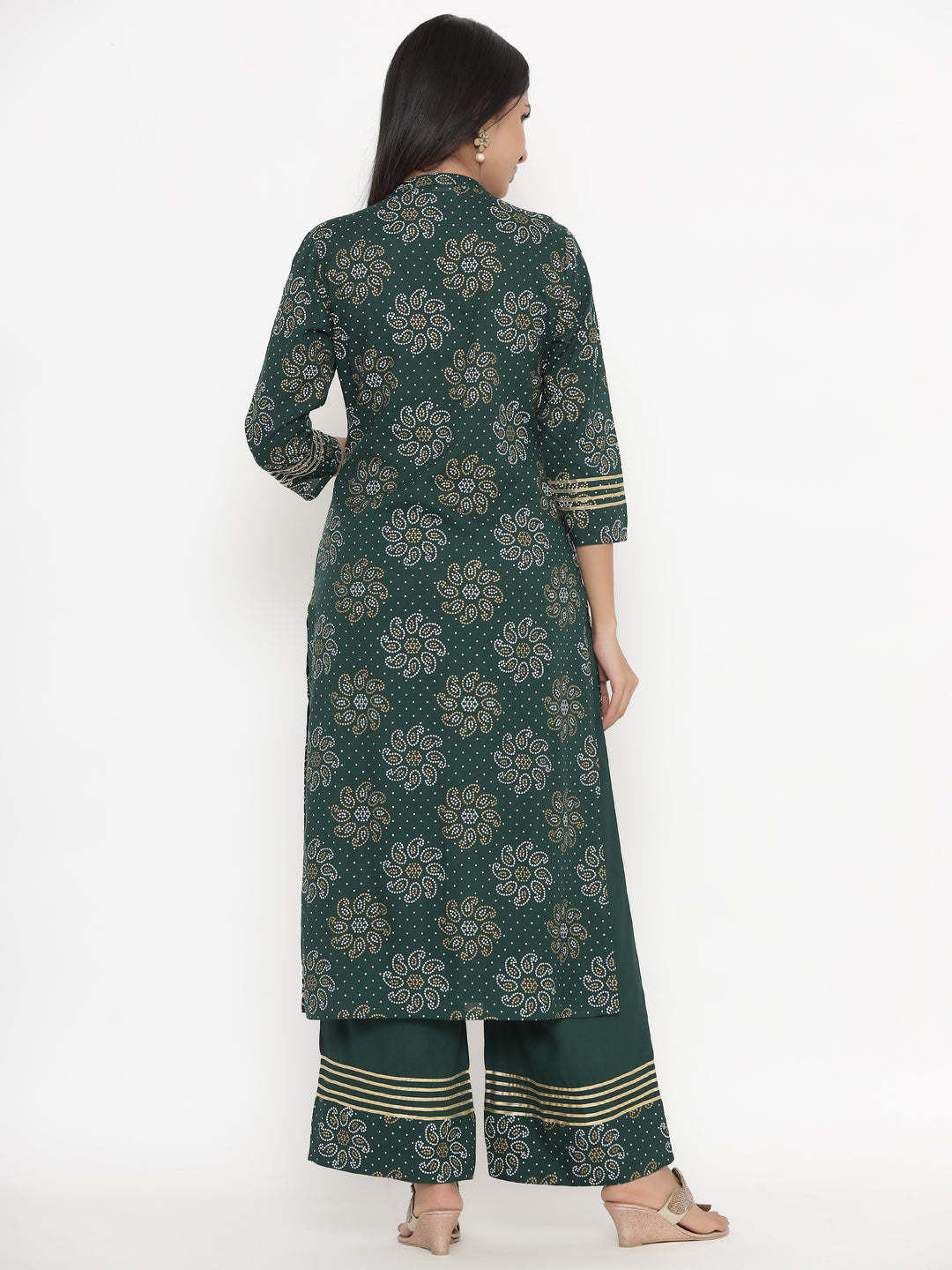 Rayon Printed Regular Kurta Palazzo Set - Image 2