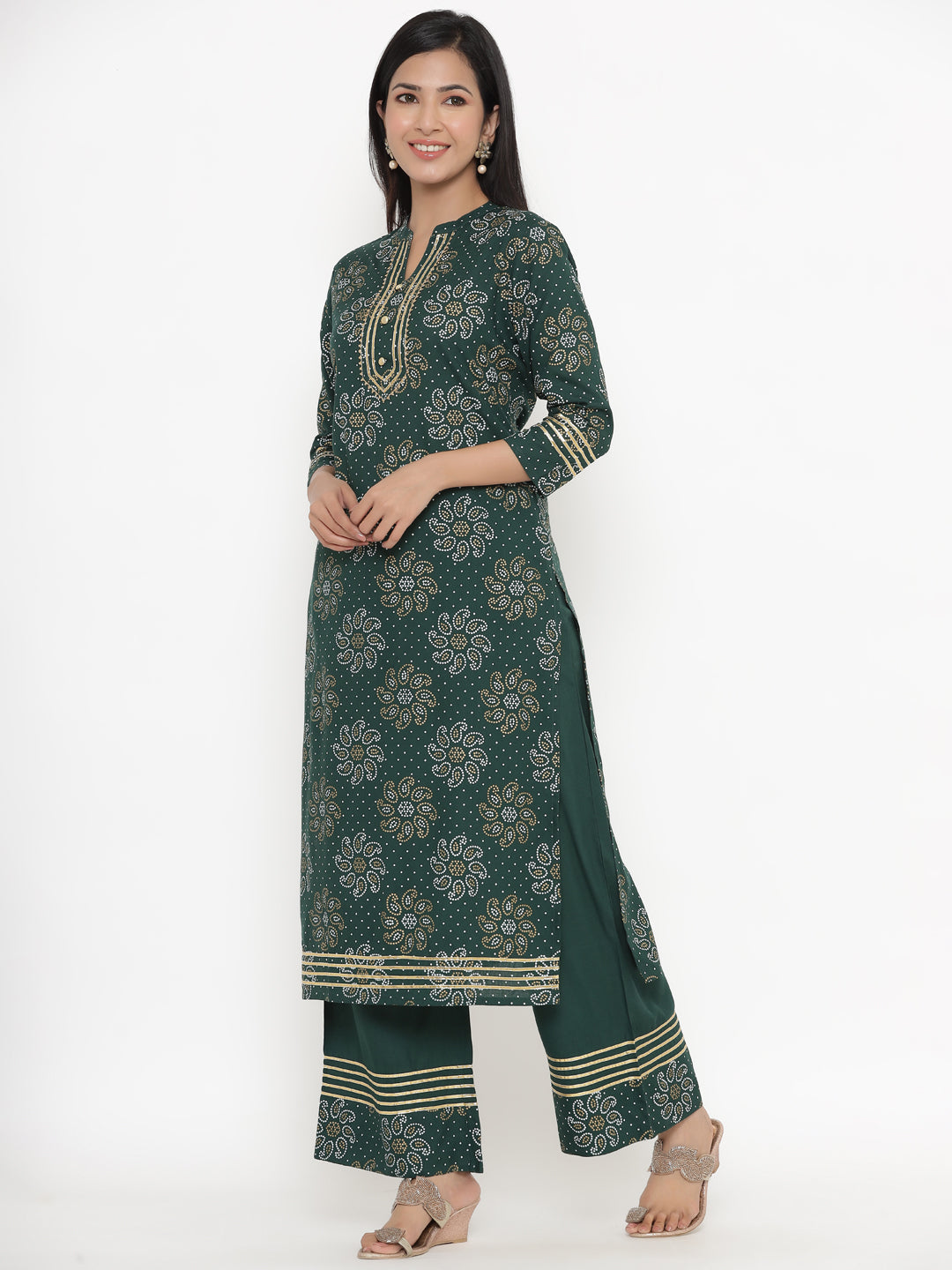 Rayon Printed Regular Kurta Palazzo Set - Image 5