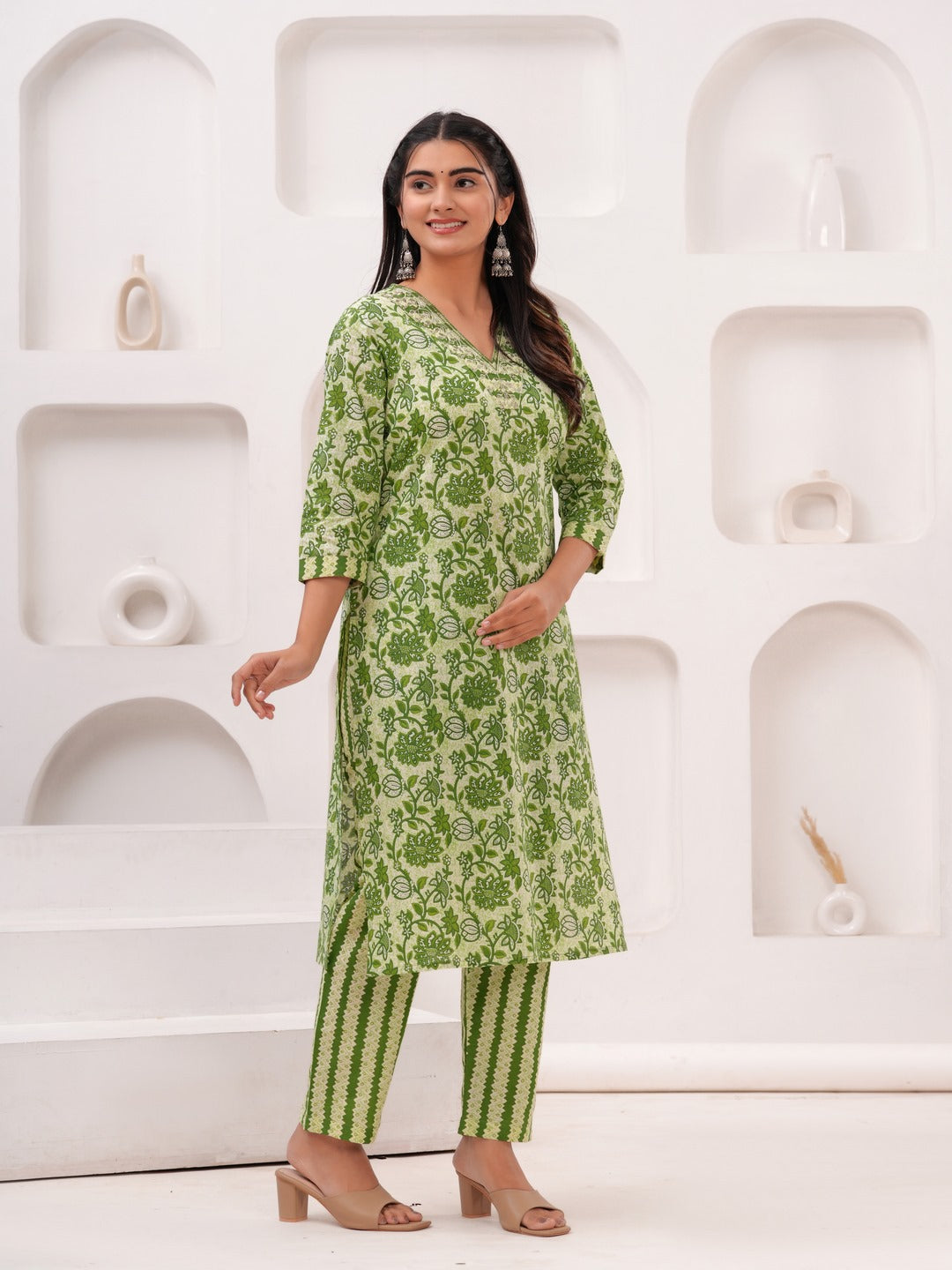 Cotton Printed Straight Kurta Set - Image 4