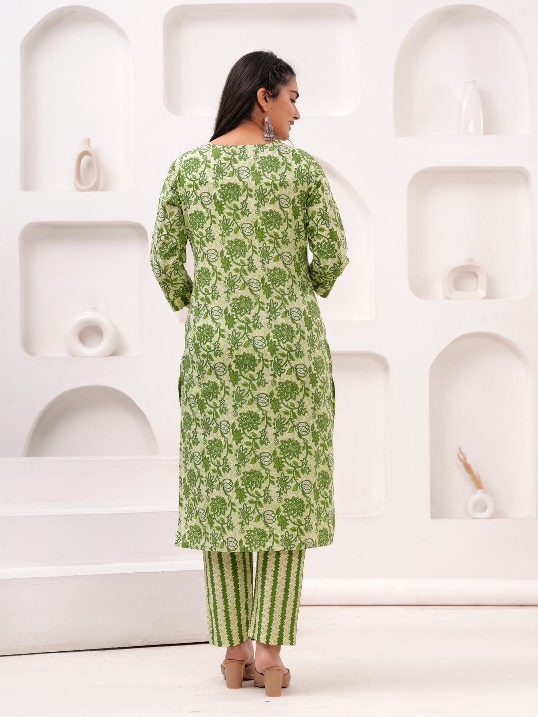 Cotton Printed Straight Kurta Set - Image 5