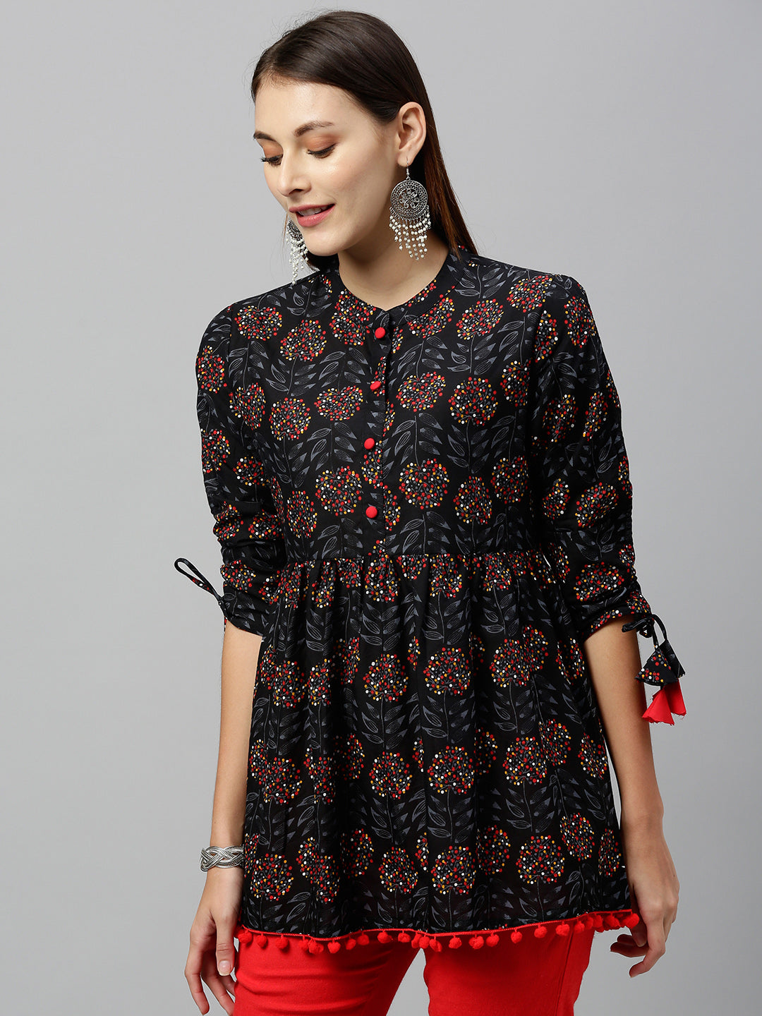 Cotton Printed Regular Top - Image 3