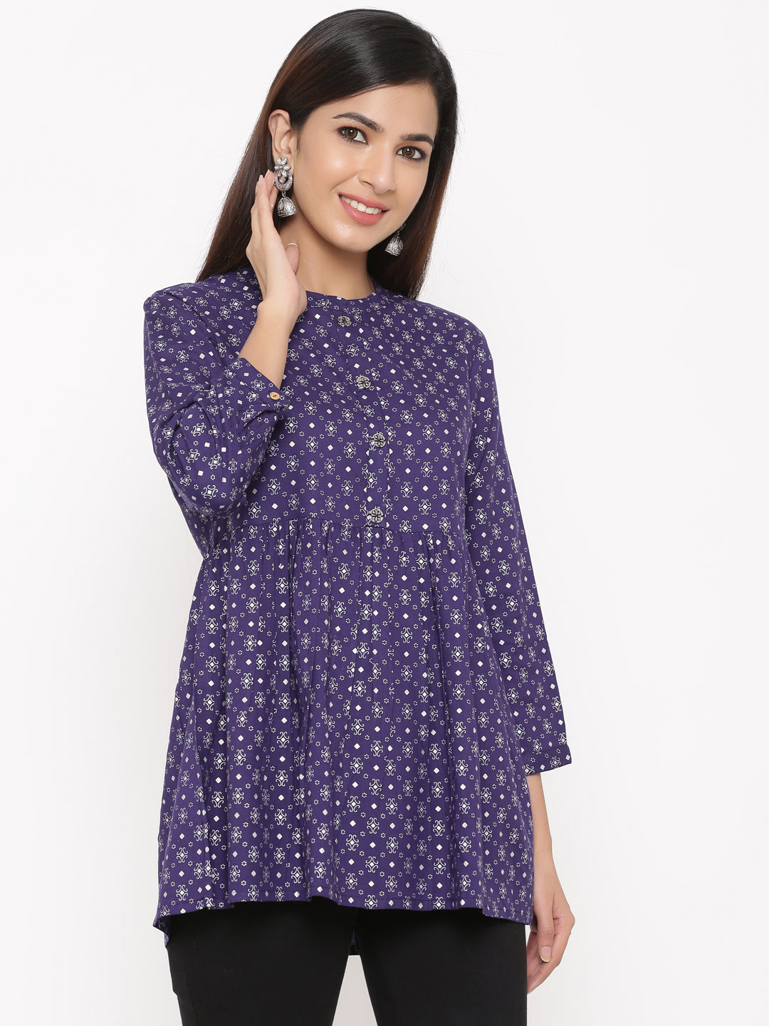 Rayon Printed Regular Top - Image 4