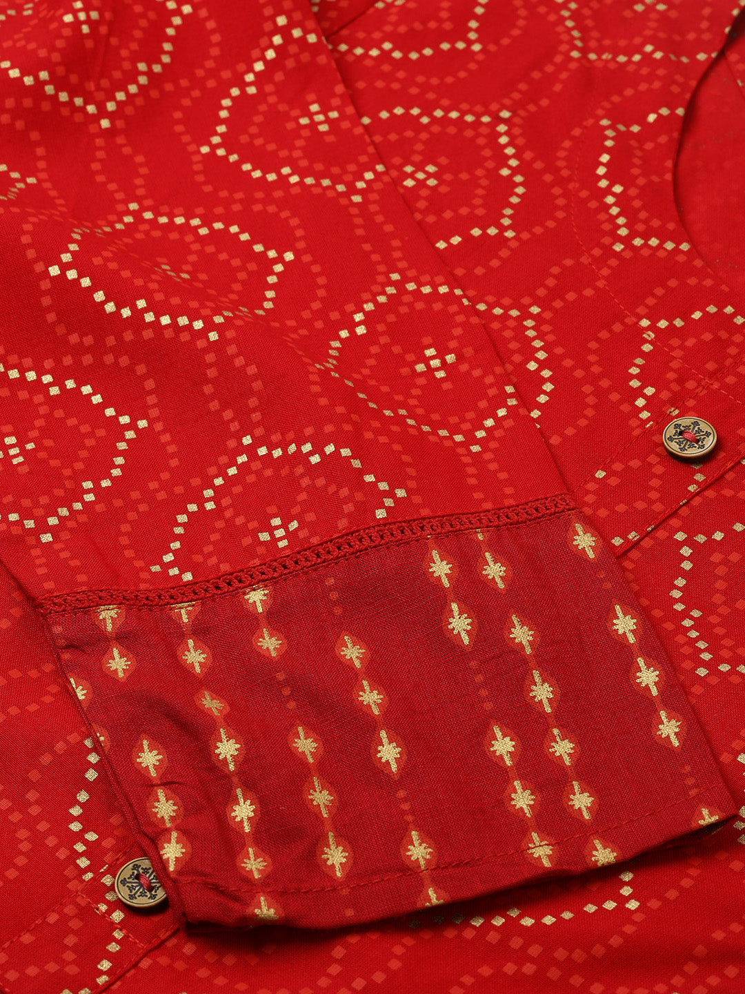 Rayon Gold Print Straight Tunic - Image 6