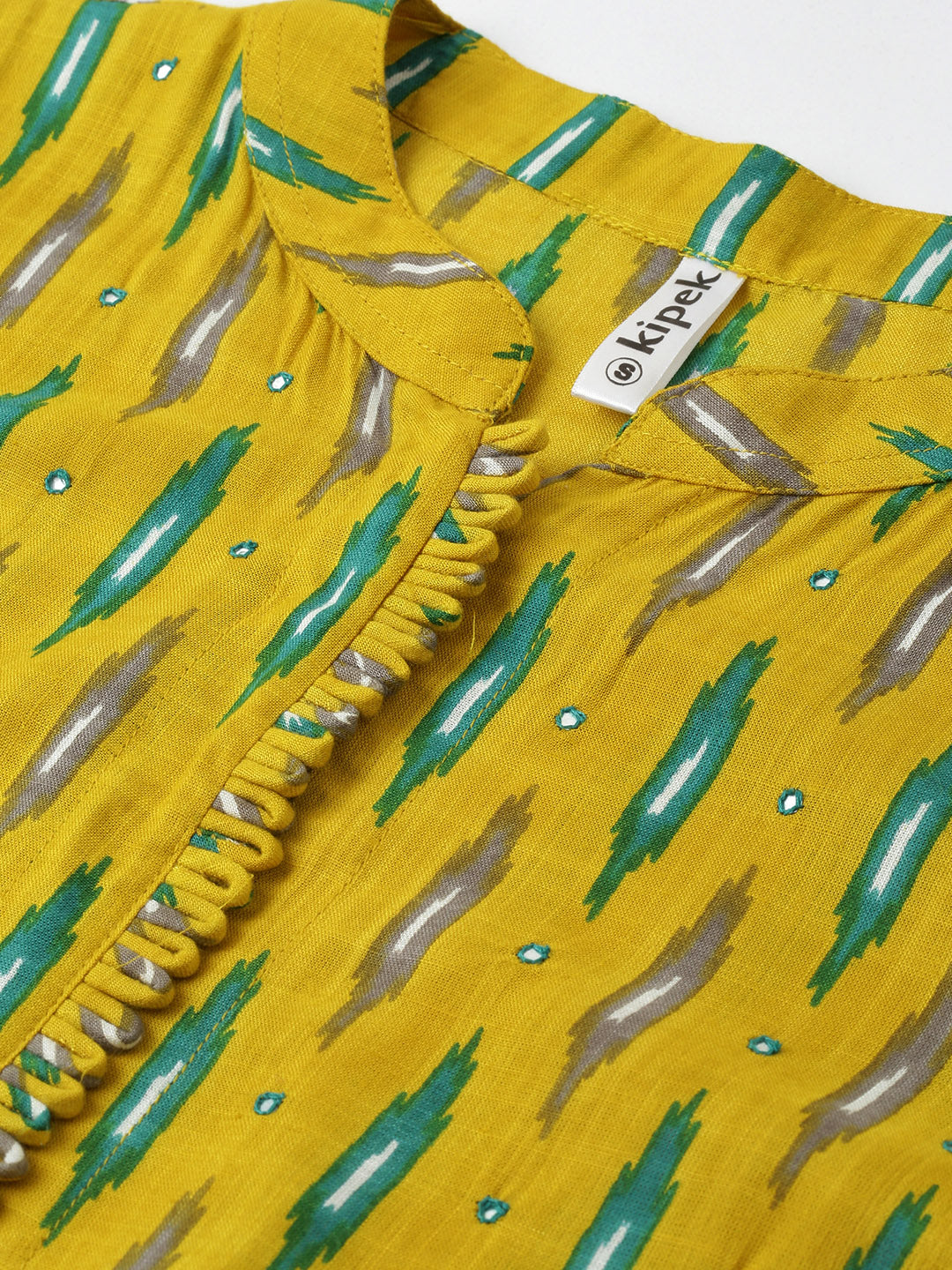 Rayon Ikkat Print Straight Kurta - Image 5