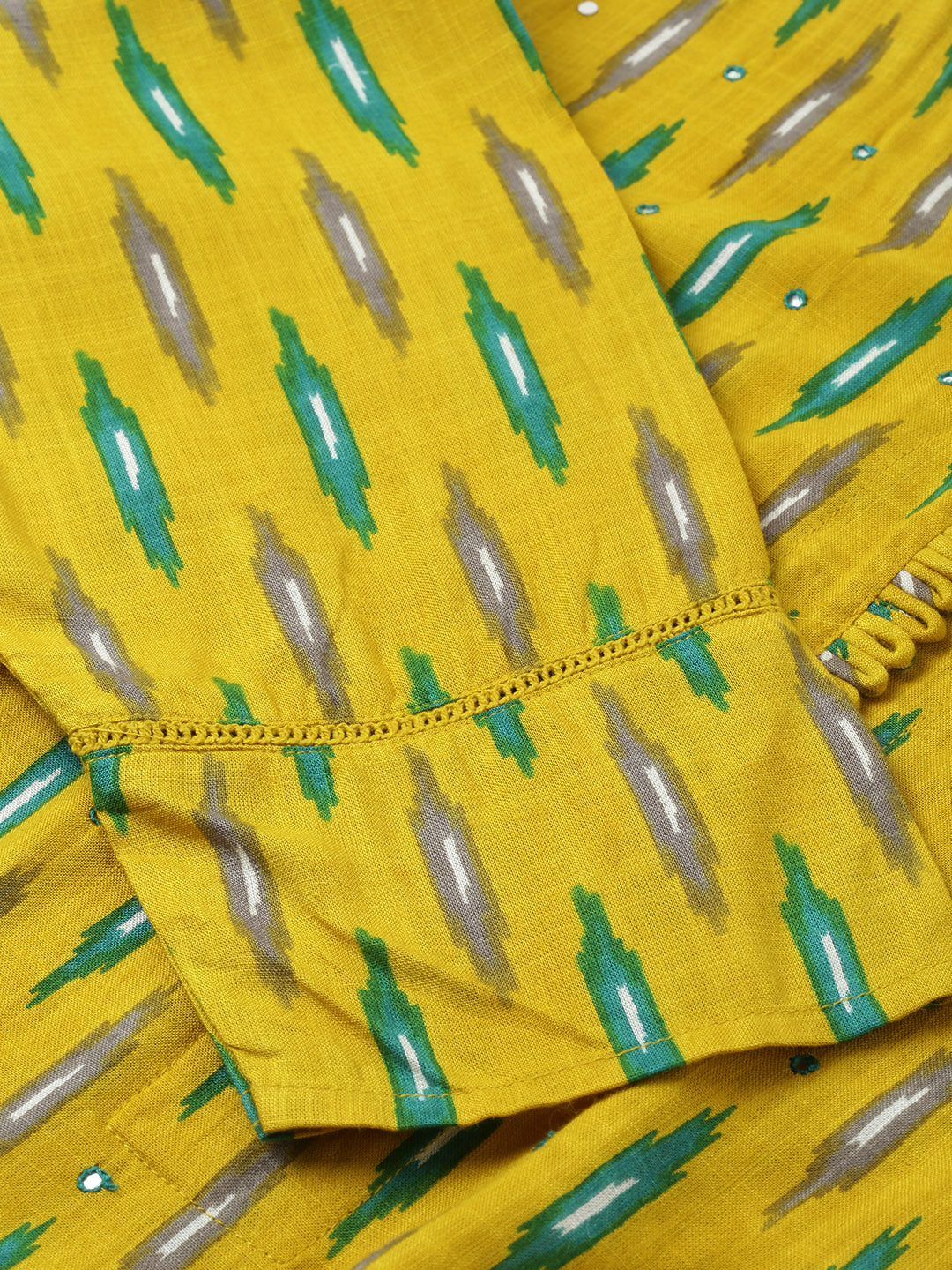 Rayon Ikkat Print Straight Kurta - Image 6