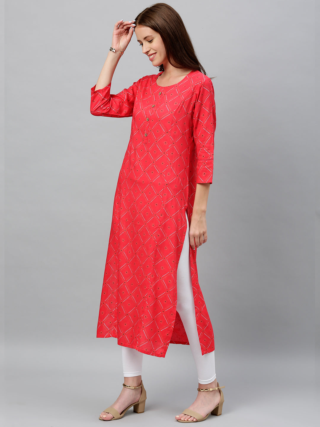 Rayon Printed Straight Kurta - Image 3