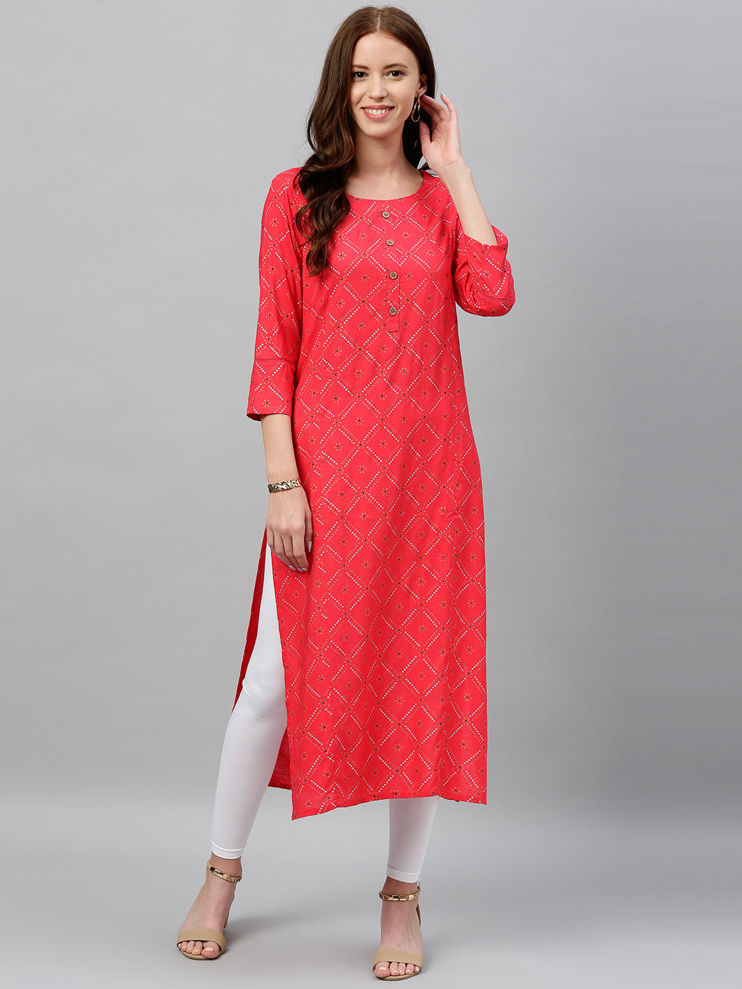 Rayon Printed Straight Kurta - Image 4