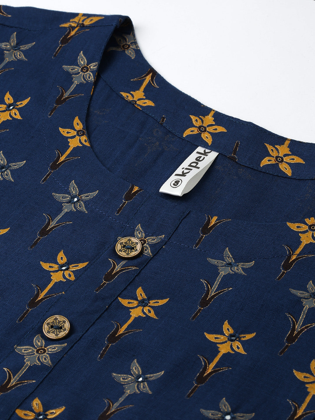 Rayon Floral Print Straight Kurta - Image 4