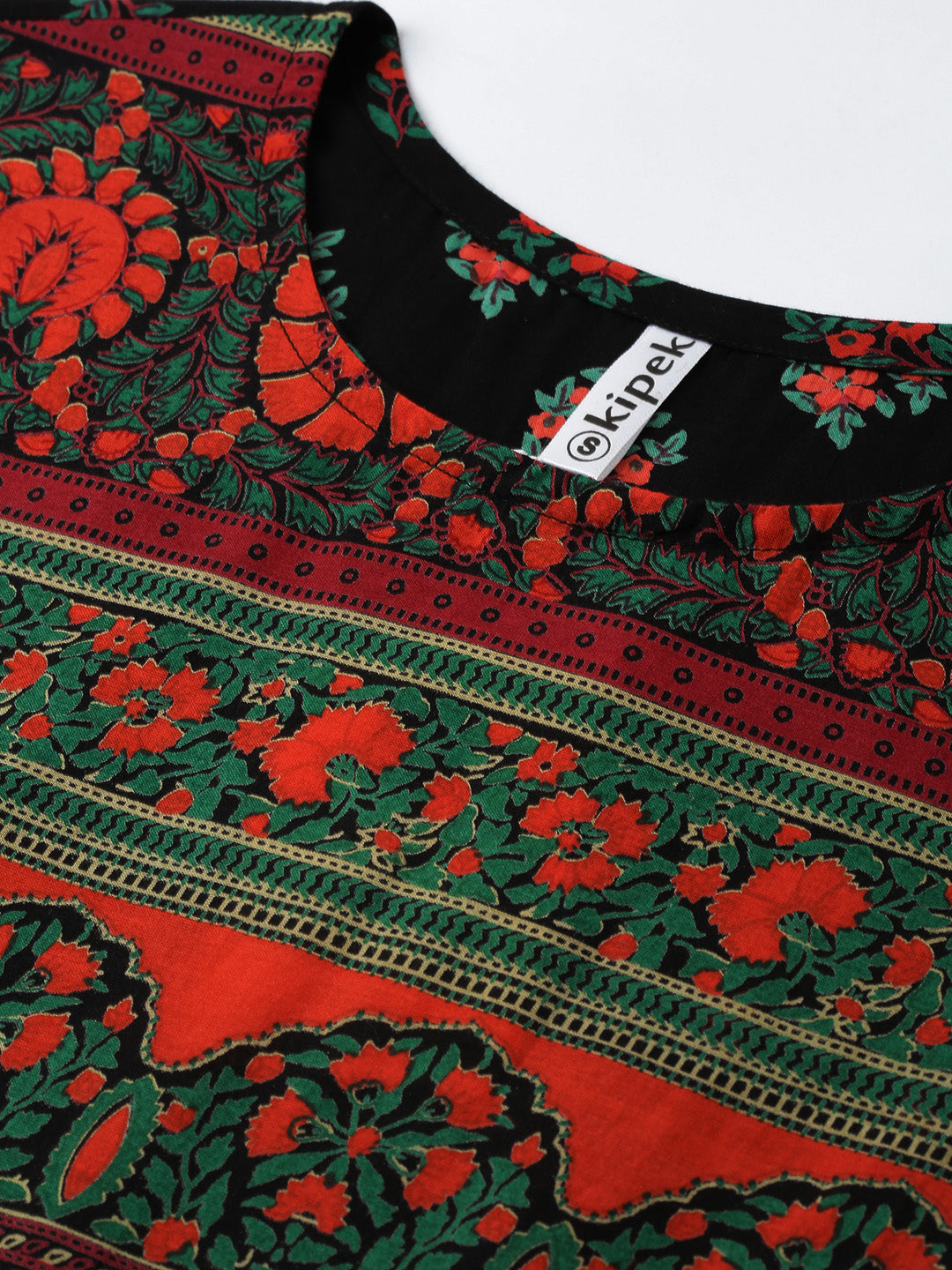 Cotton Floral Print Anarkali Kurta - Image 5