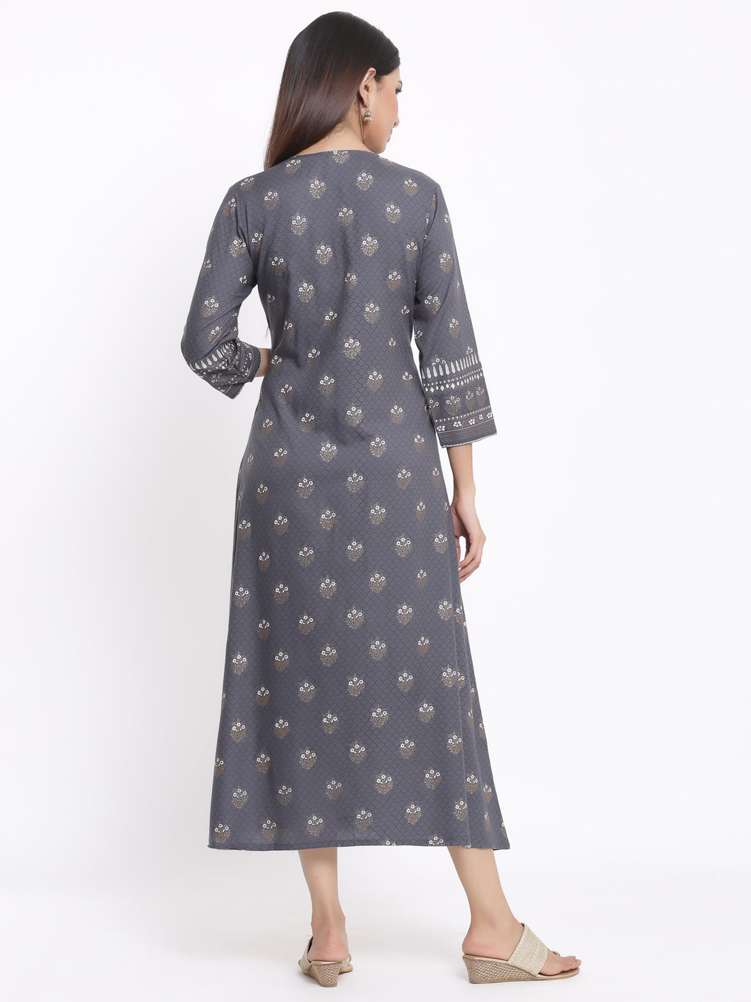 Rayon Printed A-Line Kurta - Image 2
