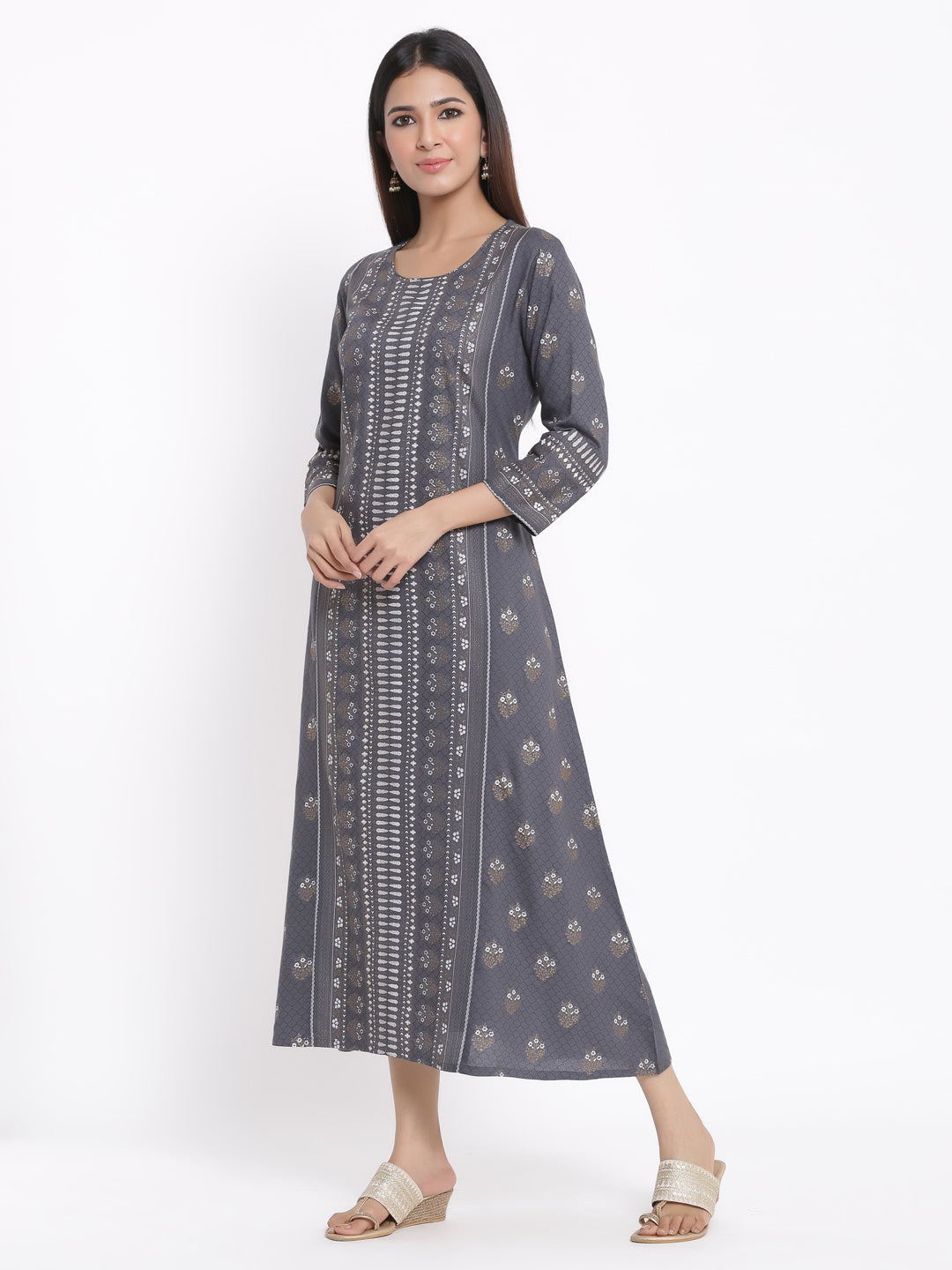 Rayon Printed A-Line Kurta - Image 3