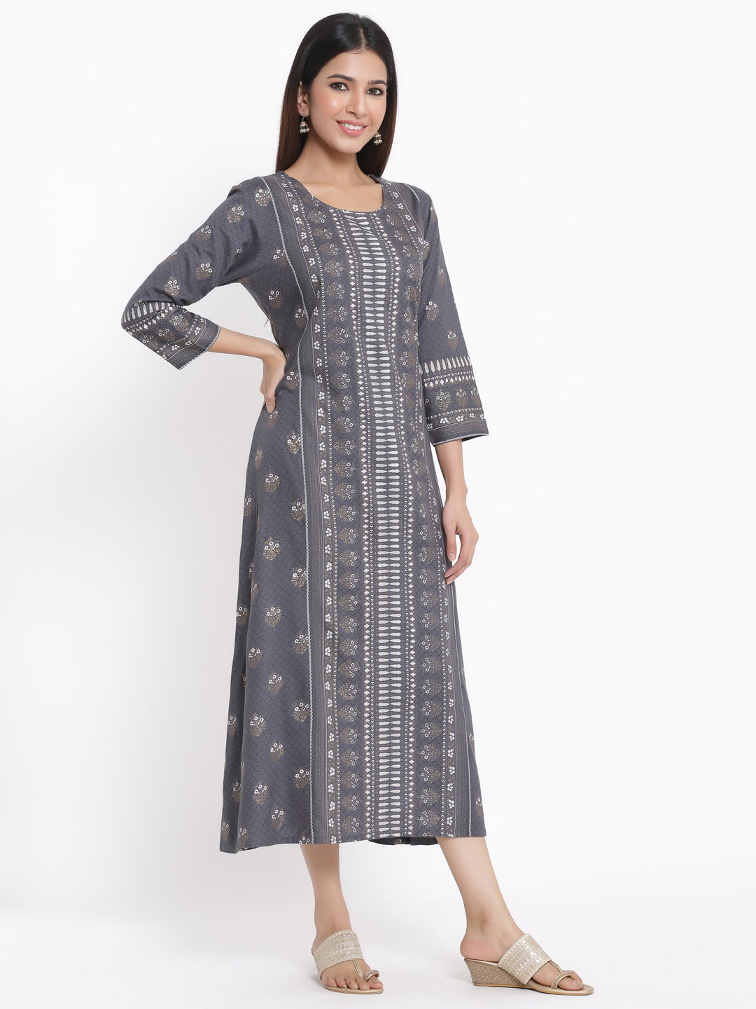 Rayon Printed A-Line Kurta - Image 4