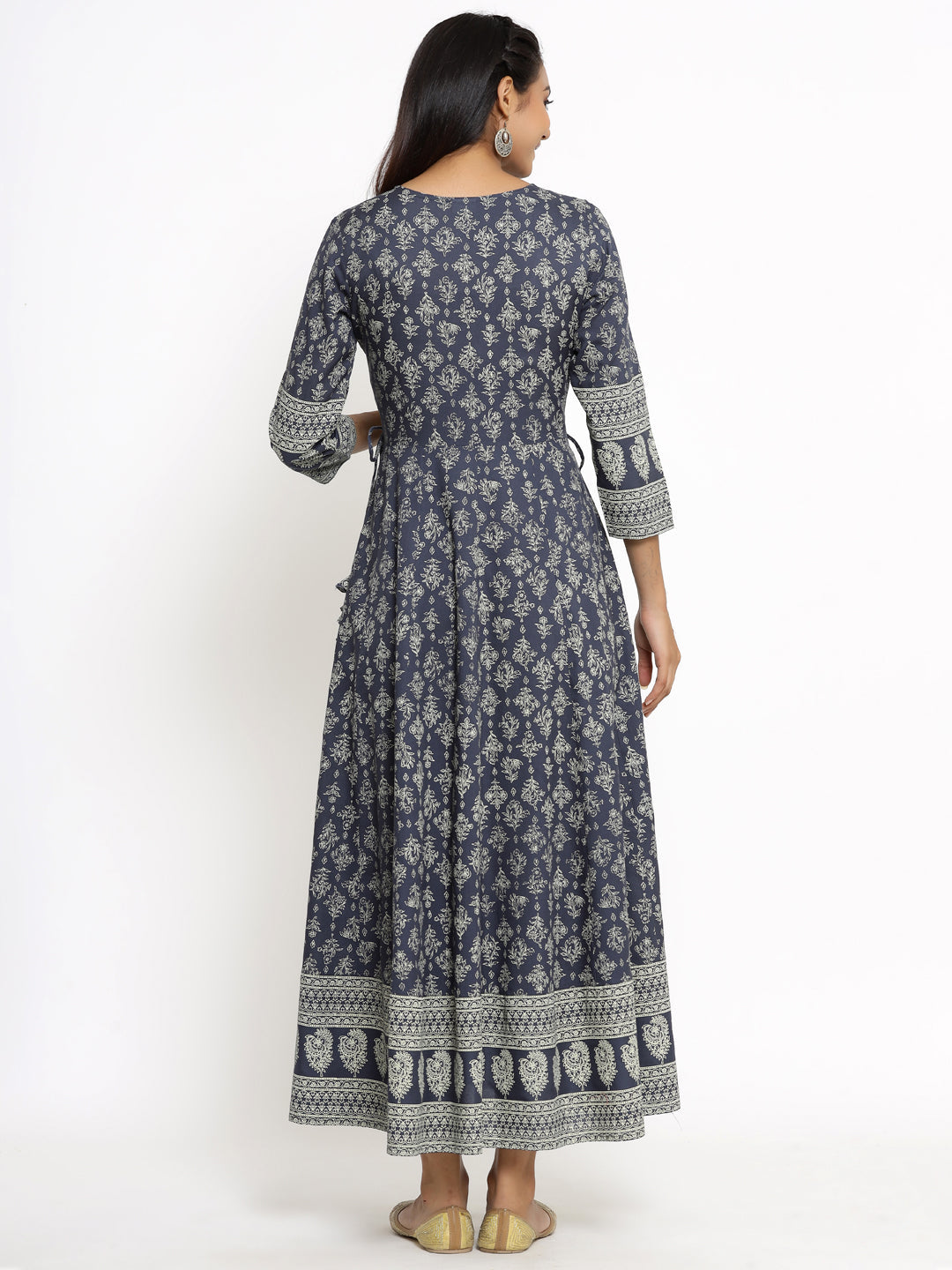 Rayon Floral Print Anarkali Kurta - Image 2