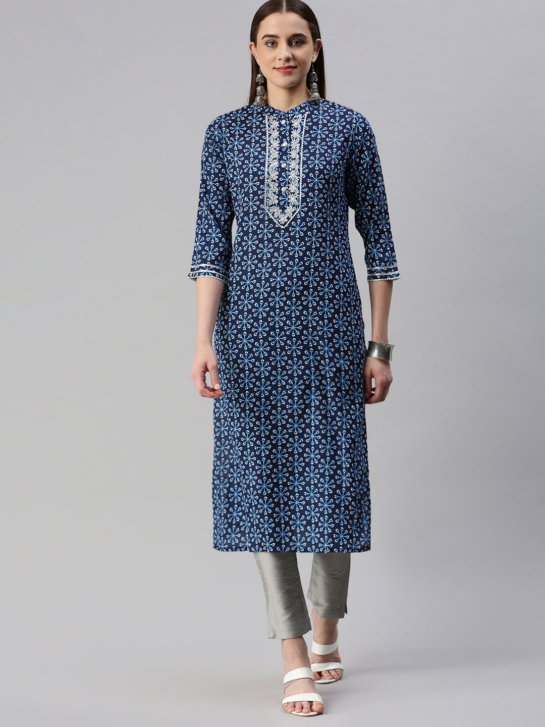 Rayon Printed Straight Kurta - Image 4