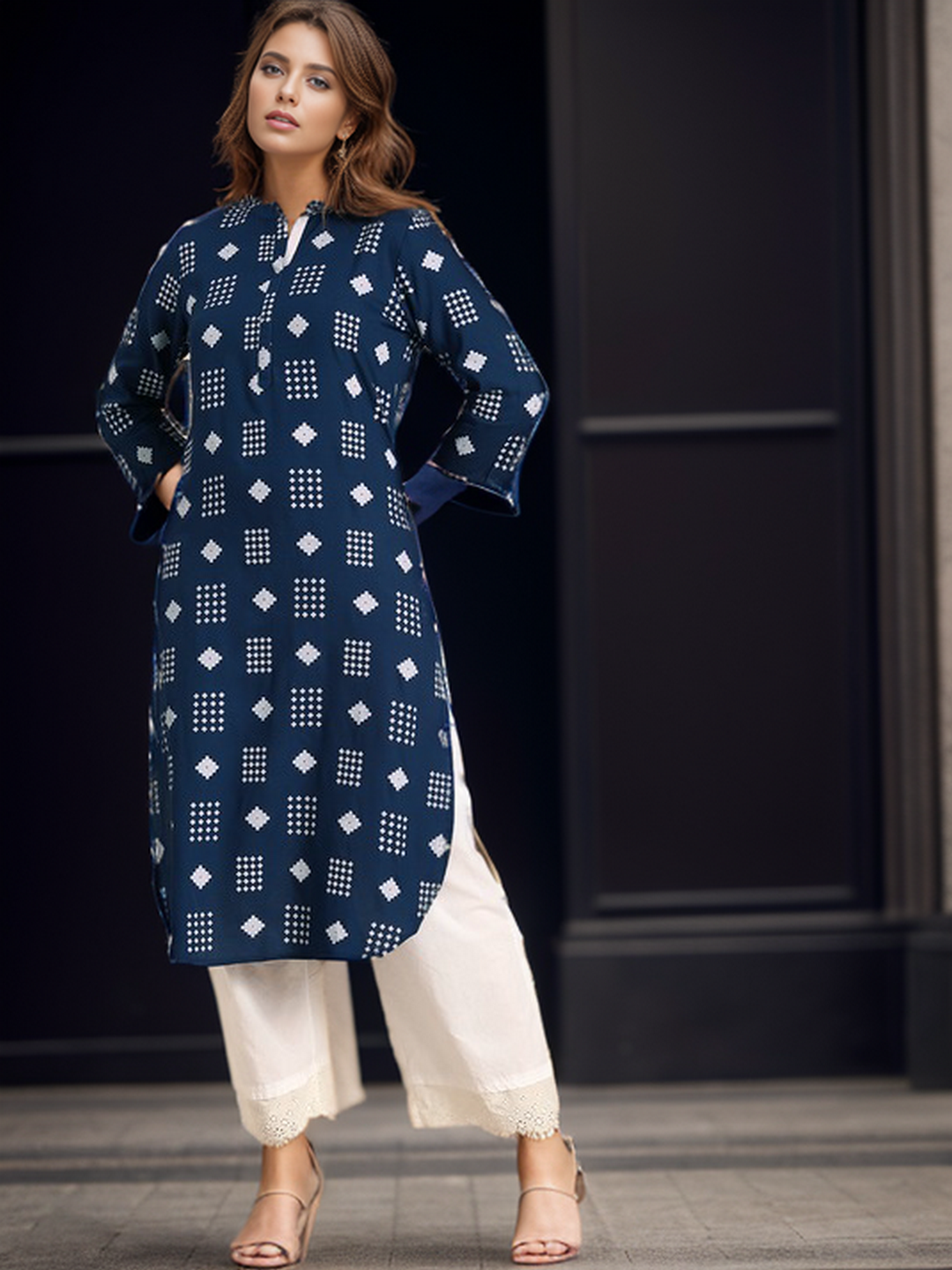 Rayon Printed Straight kurta - Image 3