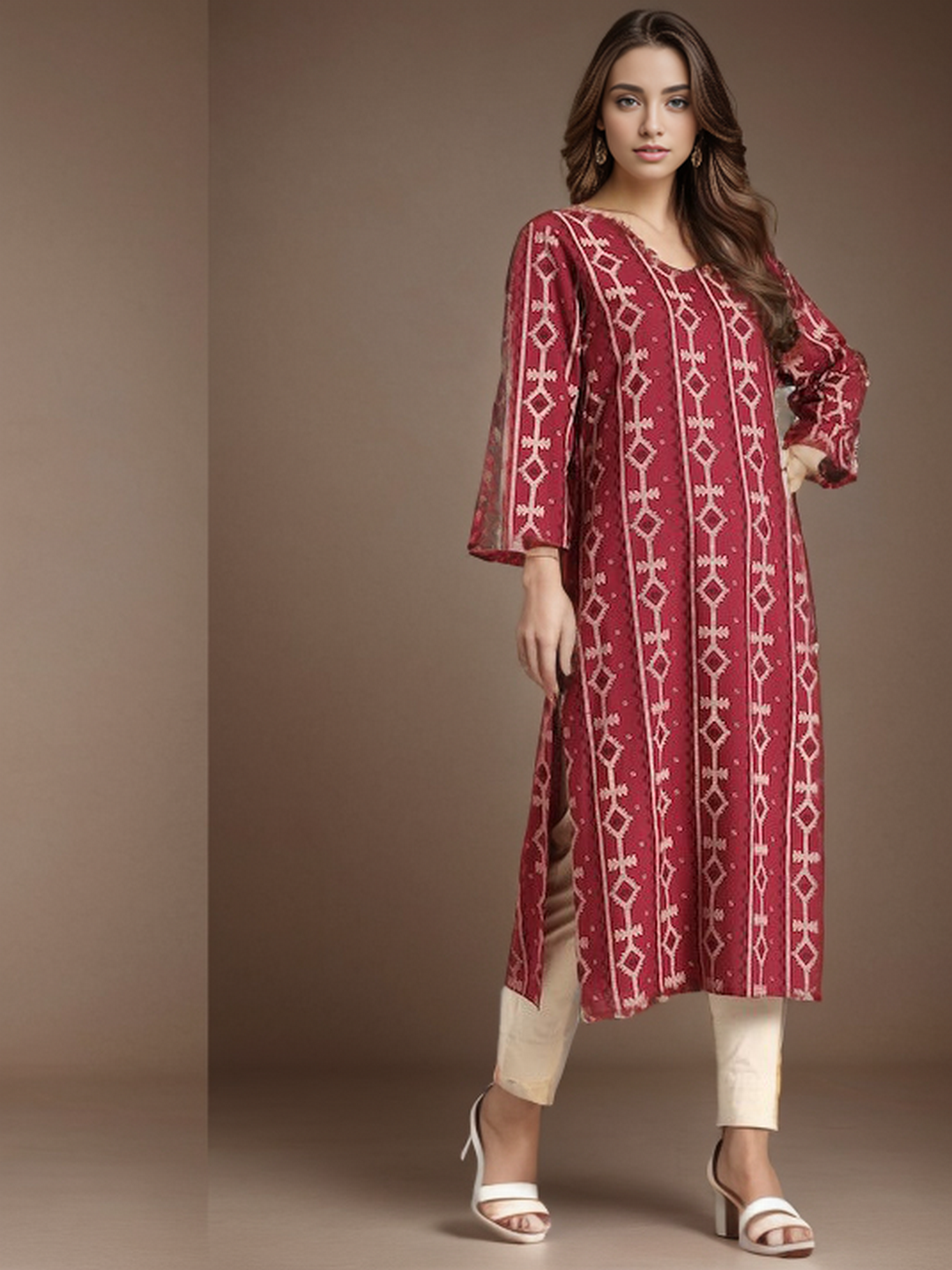 Rayon Printed Straight kurta - Image 4