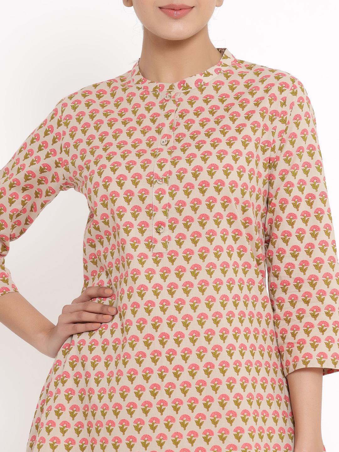 Cotton Printed Regular Top And Pyjama - Image 5