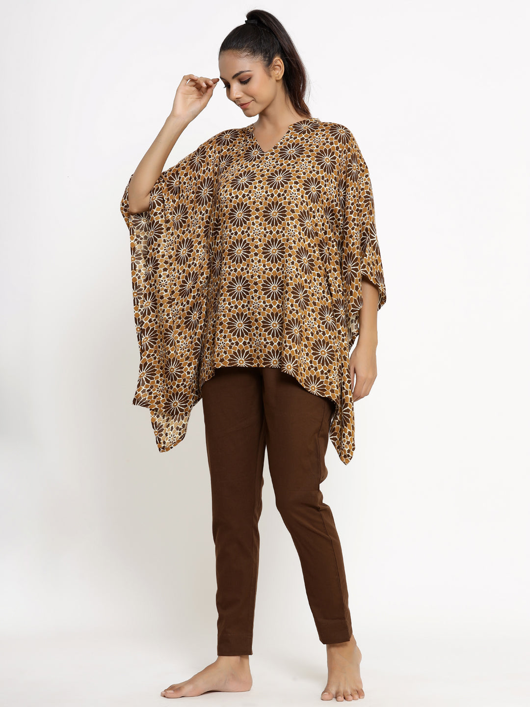 Rayon Printed Kaftan Kaftan With Pant - Image 5