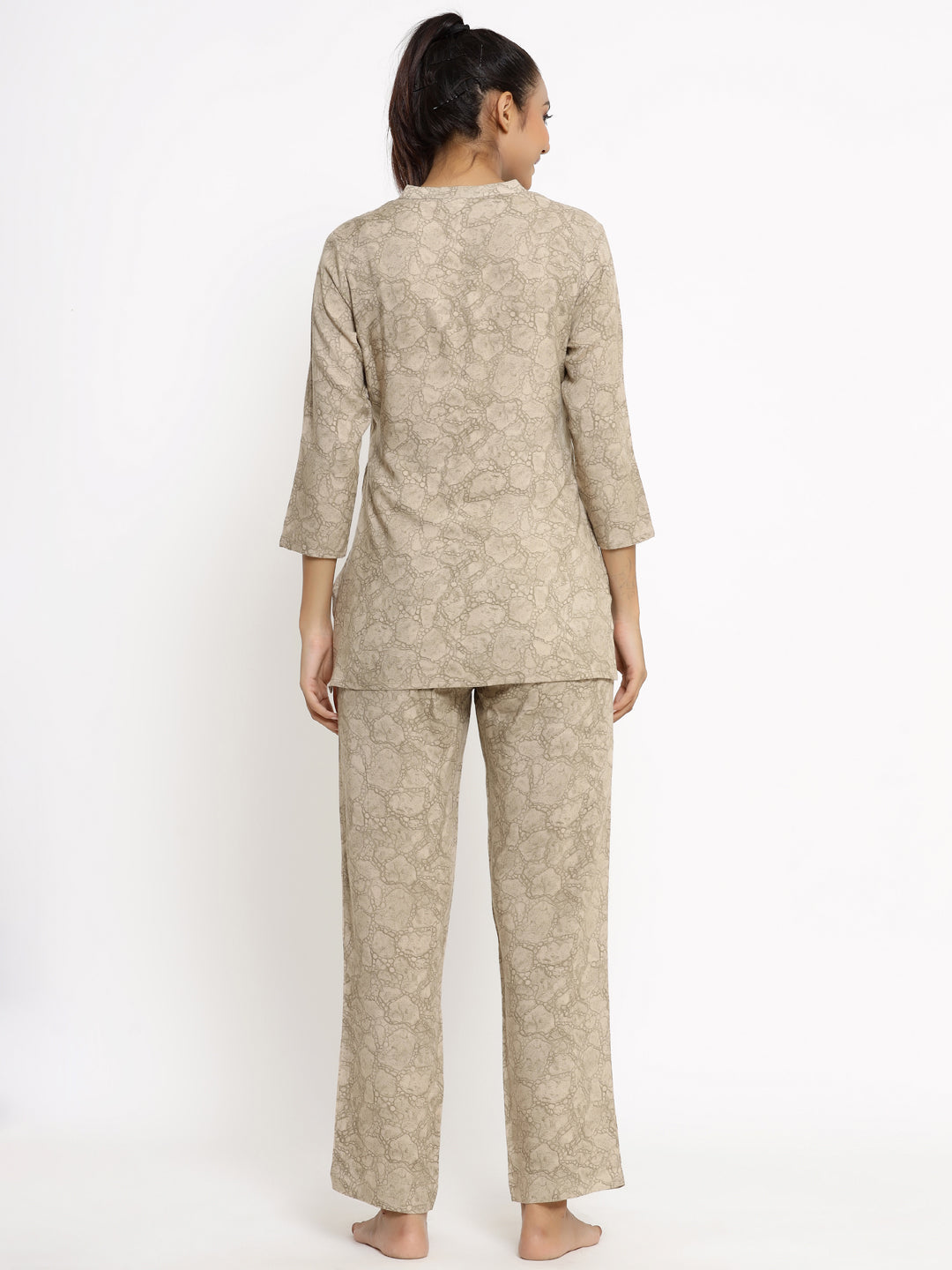 Rayon Printed Regular Top And Pyjama - Image 2