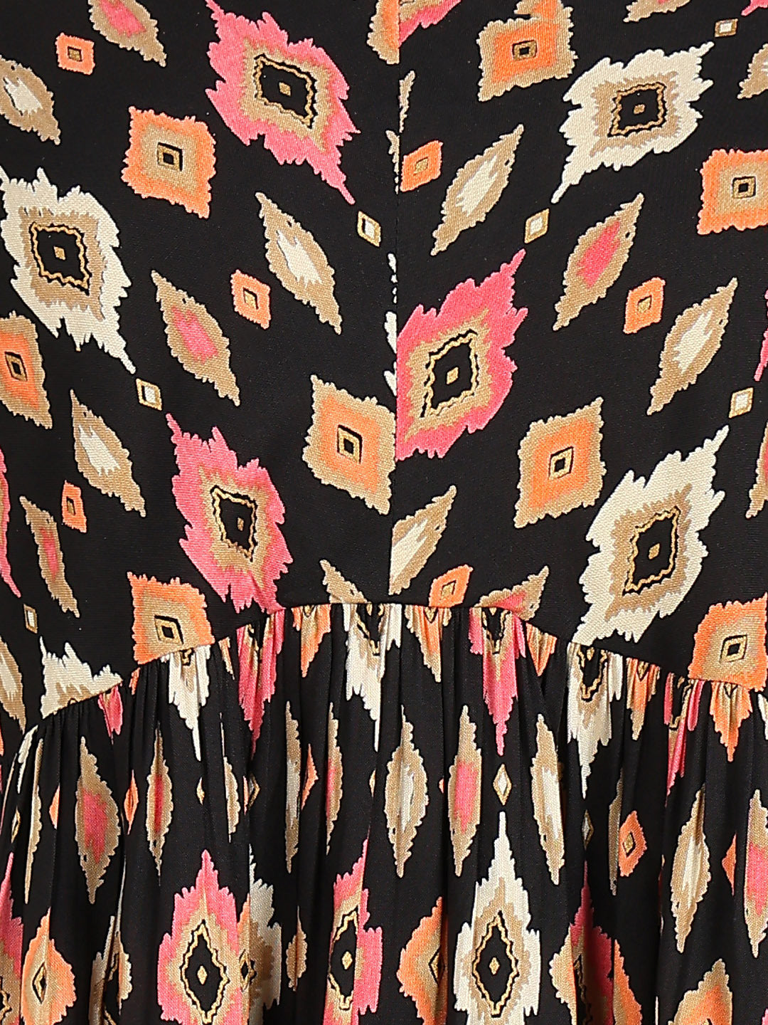 Printed Viscose Rayon Half Sleeve Kurti And Trouser Set - Image 5
