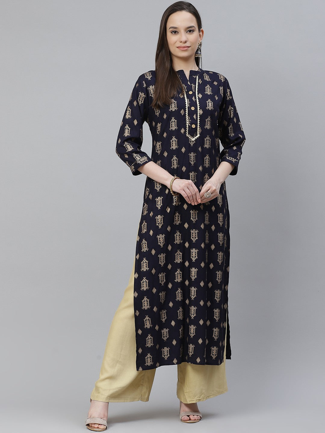 A-line Printed Viscose Rayon Kurta - Image 5