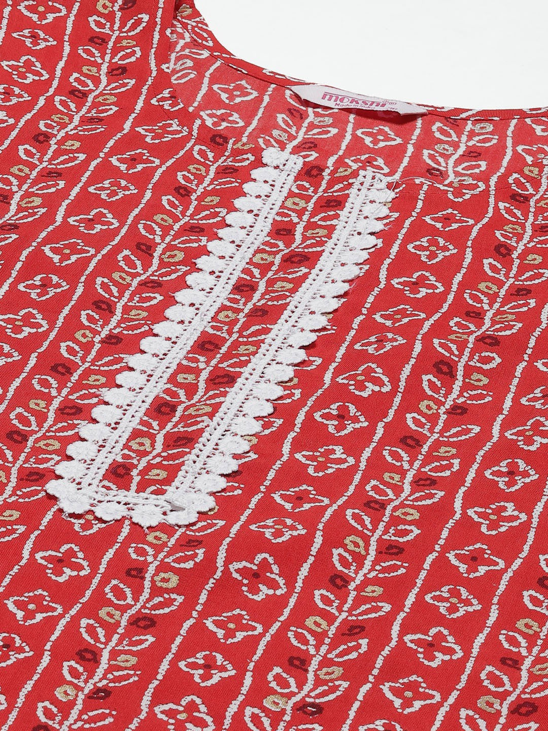 Straight Floral Print Viscose Rayon Kurta - Image 4