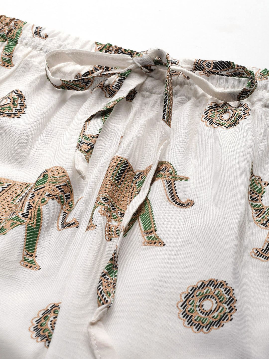 Straight Style Cotton Fabric White Color Palazzo - Image 5